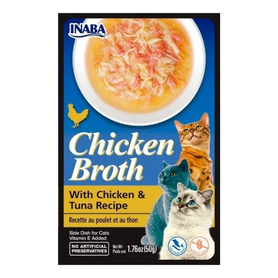 Churu Broth Pollo Con Atún Inaba  6 Sobres X 50gr