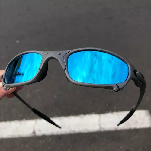 ÓCULOS DE SOL OAKLEY JULIET - LENTE AZUL DARK BLUE ARMAÇÃO CINZA