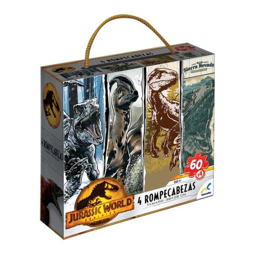 Rompecabezas Jurassic World 4 En 1 De 60 Pzas Cada Uno