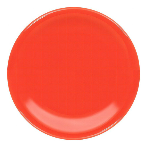 Plato Cerámica Playo Crmk Colores X1 L800 26cm Color Rojo