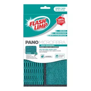 Pano De Microfibra Para Limpeza Banheiro Pia Vidro Azulejo Cor Azul-turquesa