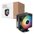 Cooler Gamer Deepcool Ag400 Digital Negro Argb Rgb Para Cpu Led Fucsia