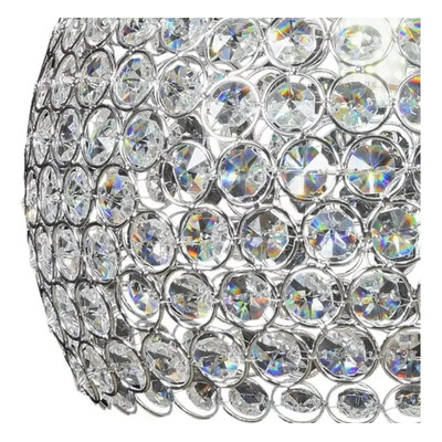 Colgante 3 Luces Esferas Cristal Cairel Luz Desing Cromado Cromo