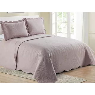 Colcha Matelasse Casal Damask 3pç Camesa 220x240 Cobre Leito