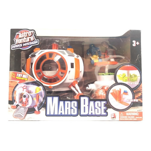 Astronauta Astro Venture Mision A Marte Playset Mars Base Color naranja y blanco