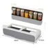 Especiero Plegable Organizador 6 Frascos Cocina Estante Blanco Y Gris