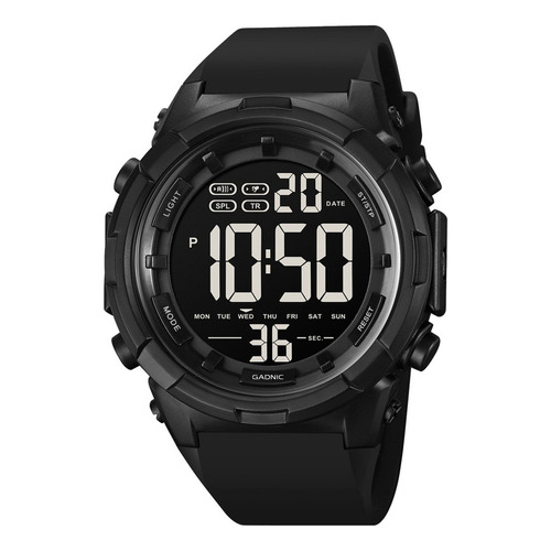 Reloj Digital Gadnic Sumergible Alarma Cronometro Bisel Negro