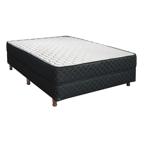 Sommier Europea Fisher Espuma Dorado 2 1/2 plazas de 190cmx150cm  negro y blanco