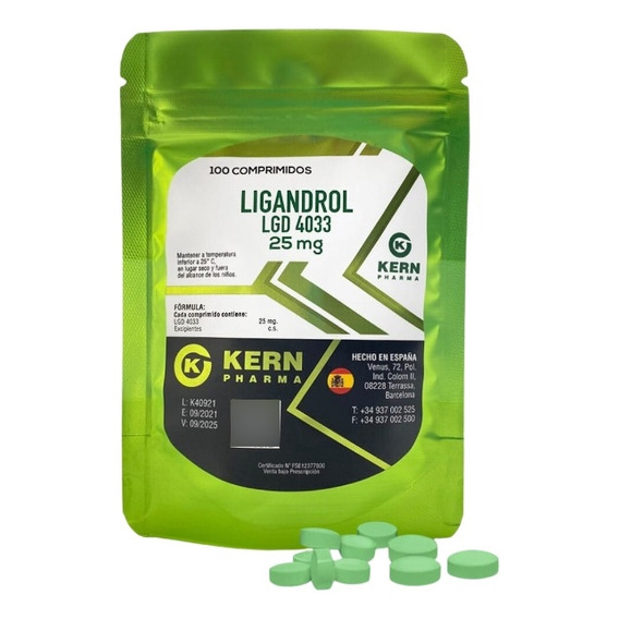 Sarms Ligandrol Kern Pharma 100 Comprimidos 25mg.