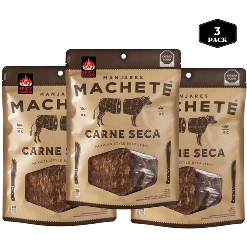 Carne Seca Manjares Machete Picante 120g. (pack De 3 Pzs)