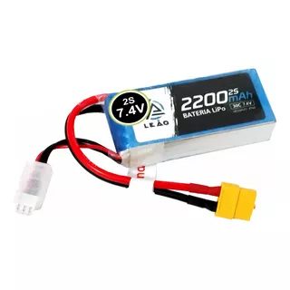 Bateria Lipo 7.4v 2200 2s 30c Xt60 2200mah Drone Aeromodelo