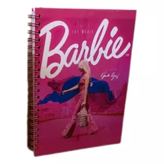 Libreta Profesional Barbie Cuaderno Escolar De Espiral Rosa