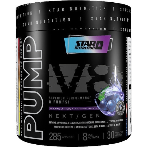 V8 Pump Pre Work 285 Gr Star Nutrition Sabor Grape attack