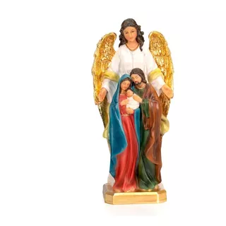 Sagrada Familia Con Angel Importado 30cm