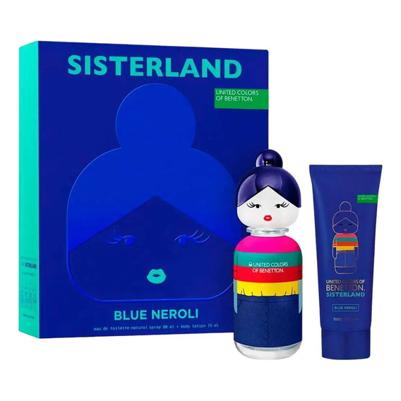 Kit Perfume Benetton Sisterland Blue Neroli + Body Lotion 