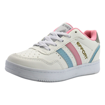 Tenis Urbano Blanco/azul/rosa Para Niña Surat 731 (18.0 - 21