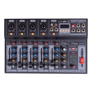 Consola Mixer Parquer 6 Canales Phanton Power Bluetooth Usb