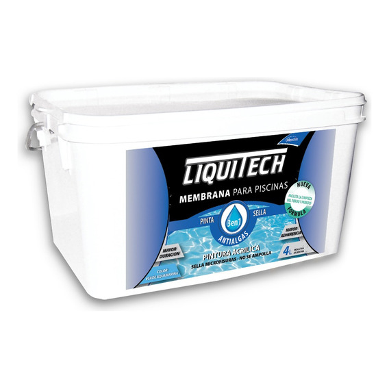 Pintura Para Piscinas Cemento 3 En 1 -  Liquitech 4 Litros