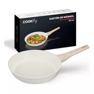 Sartén Antiadherente 28 Cm Cookify | Stone-tech Series | Libre De Pfoa, Cocina Saludable. Color Mármol Beige