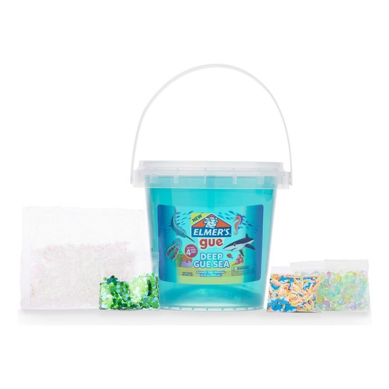 Pegamento Slime Elmer's Bucket Gue Deep Sea color azul no tóxico