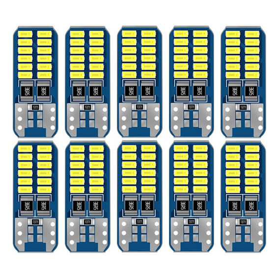 10 Foco De Pellizco Led T10 W5w 194 168 2825 192 Canbus 12v