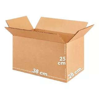 Cajas Carton Corrugado Ecommerce 38x28x25 Cm 25pzs