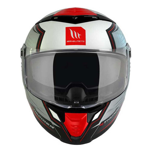 Casco para moto clásico MT Helmets Thunder 4 SV  rojo brillante talle XL 