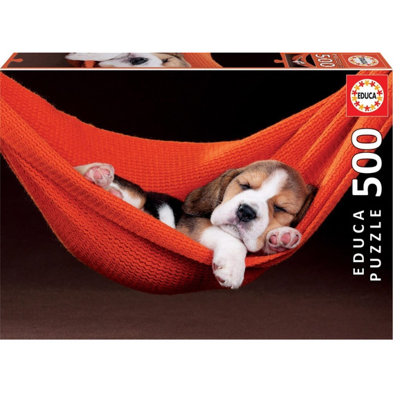 Puzzle Educa Infantil Perro Sabueso Durmiendo En La Hamaca