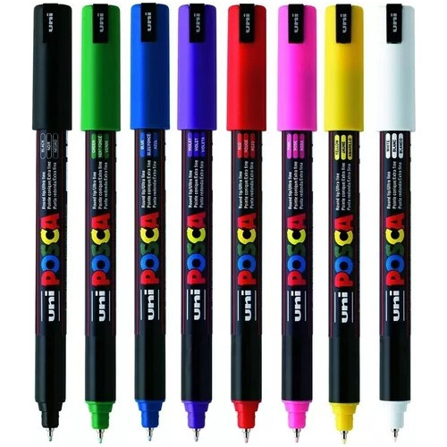 Marcadores Posca Punta 0,7 Pc - 1mr Pack X 8 Colores