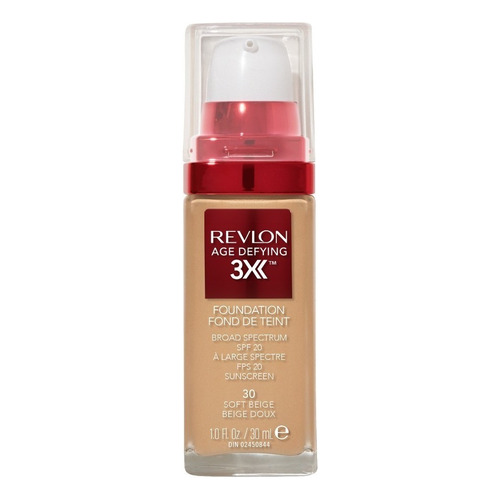 Base De Maquillaje Revlon Age Defying 3x Foundation 30 Ml Tono Soft beige