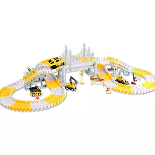 Pistas Carreras Juego Niños Pista Construcción Juego 211 Pcs