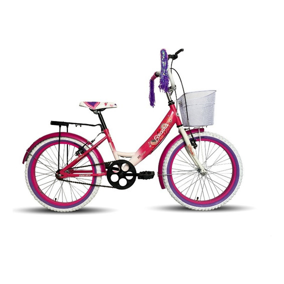 Bicicleta Infantil Equipada Bravia Rodada 20 Para Niña Color Fucsia