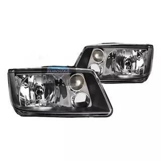 Par De Faros Jetta A4 Fondo Negro 99-07 + Regalo