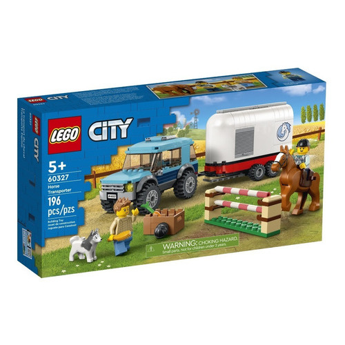 Lego City Auto Transporta Caballos + Mascotas Y Obstaculos Cantidad De Piezas 196