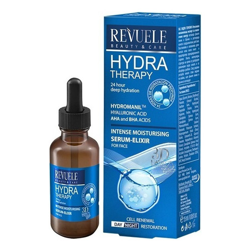 Revuele Hydra Therapy · Suero Elixir Humectación Intensiva