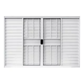 Veneziana Alumínio Branco C/g 120x150 6f L.18 Emborrachado 