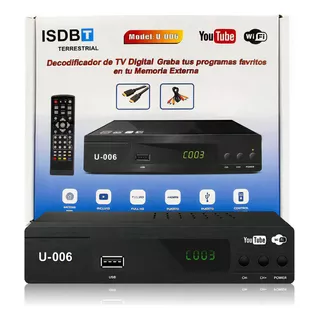 Decodificador De Tv Digital Full Hd 1080p Real Lcd,plasma Color Negro