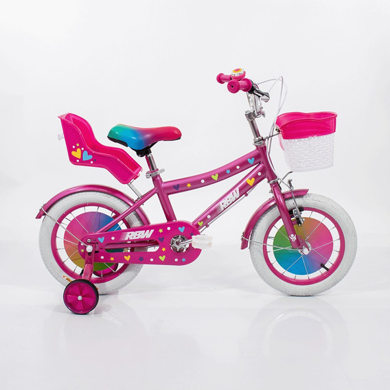 Bicicleta Infantil Rainbow Rodado 14 Rbw Color Rosa