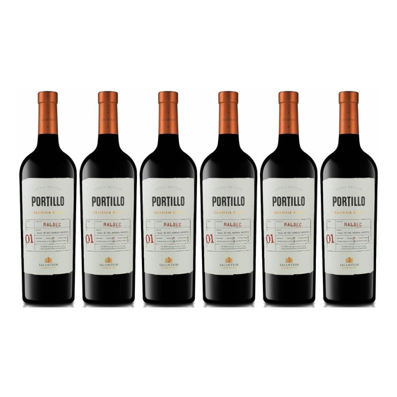 Vino Portillo Malbec 750ml Salentein Caja X6 - Fullescabio