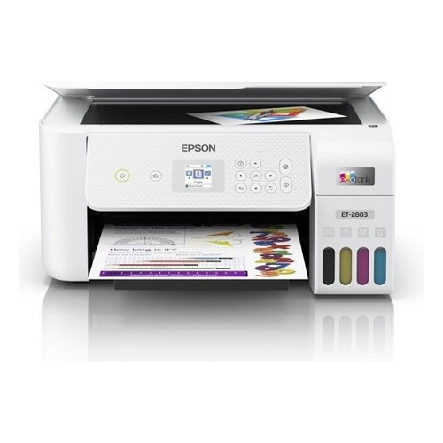 Impresora Epson Ecotank Et-2803 Inalámbrica Todo En Uno Color Blanco