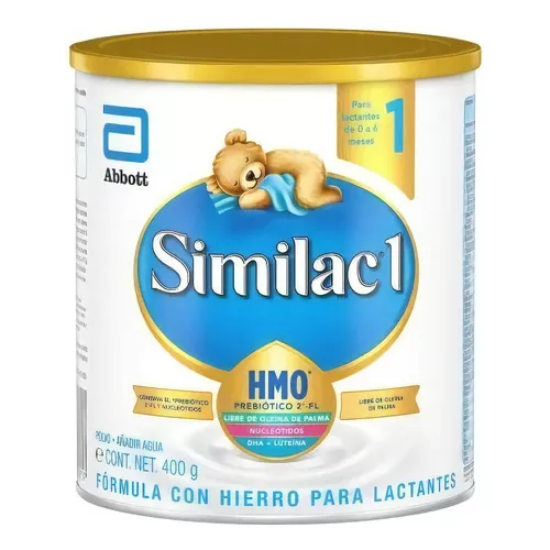 Leche de fórmula en polvo sin TACC Abbott Similac 1 sabor neutro en lata de  1 de 400g - 0 a 6 meses