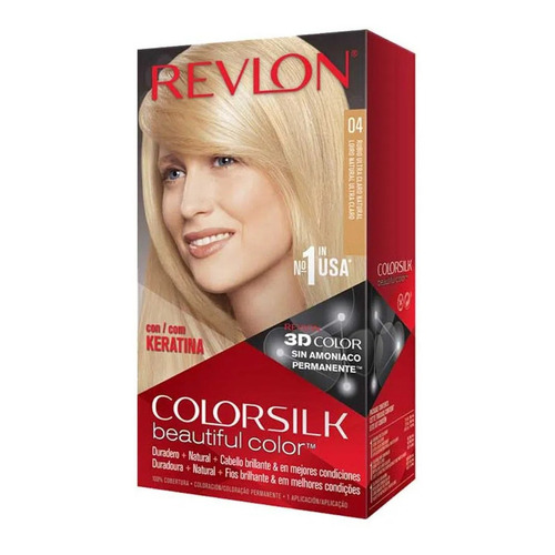 Kit Tintura Revlon  Colorsilk beautiful color™ tono 004 rubio ultra claro natural para cabello