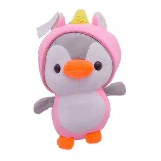 Pingüino Unicornio De Peluche 