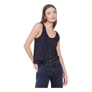 Polera Mujer Foster Musculosa Brillos             