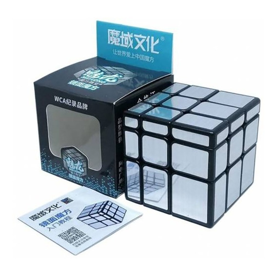 Cubo Rubik Moyu Meilong Mirror 3x3 Plateado Silver + Regalo