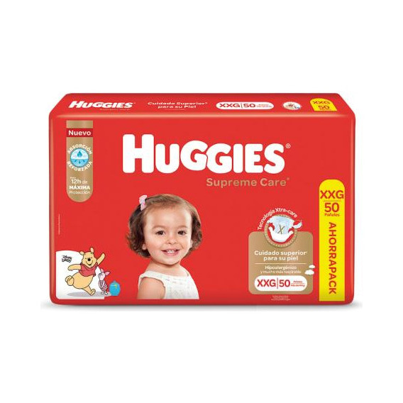 Pañales Huggies Supreme Care Xxg 50 Unidades