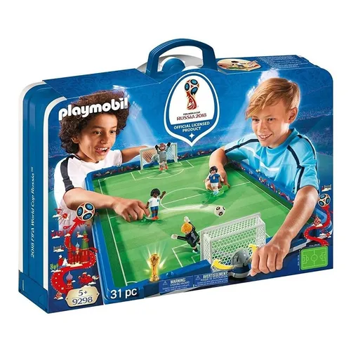 Playmobil 9298 Cancha Fútbol 2018 Y 2 Jugadores De !!