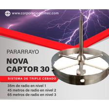 Kits Con Pararrayos Ionizante Nova Captor 30.  35m De Radio