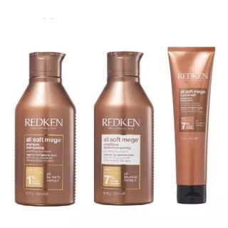 Kit Redken All Soft Mega Shampoo + Condicionador + Leave-in