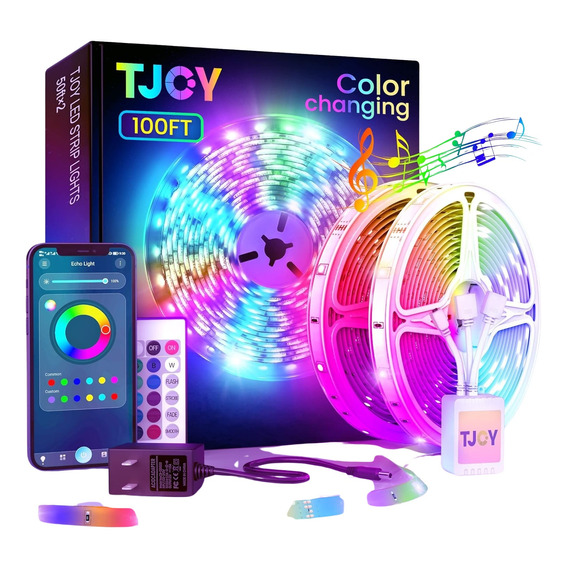 Tira Luces Led Rgb Con Control Bluetooth 30 Metros (2 X 15m)